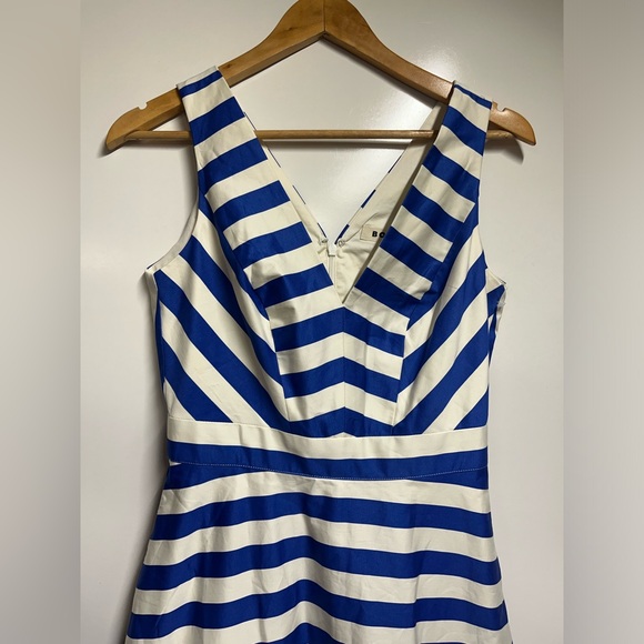 Boden NEW NWT Dress Panelled Bodice Surf the Web Midi  Stripes Size 2 Regular - Picture 4 of 11